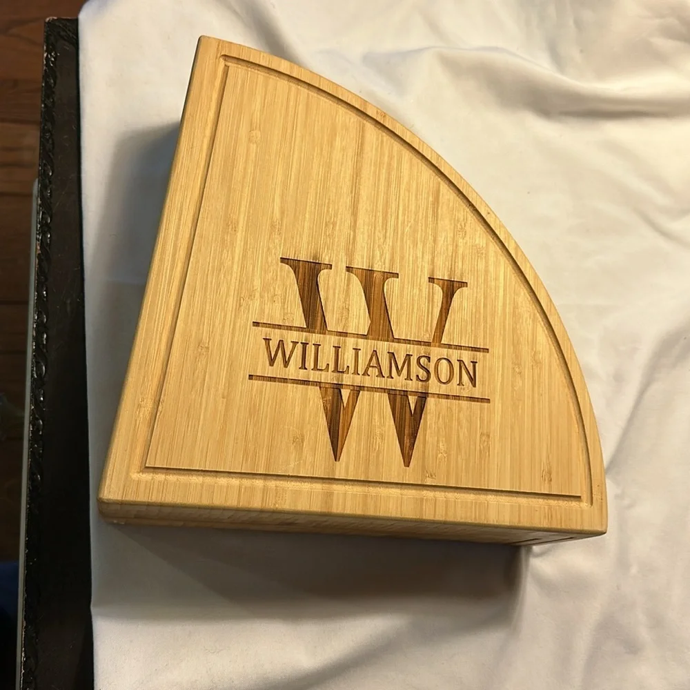 Williams Sonoma Bamboo Cheese Board Set